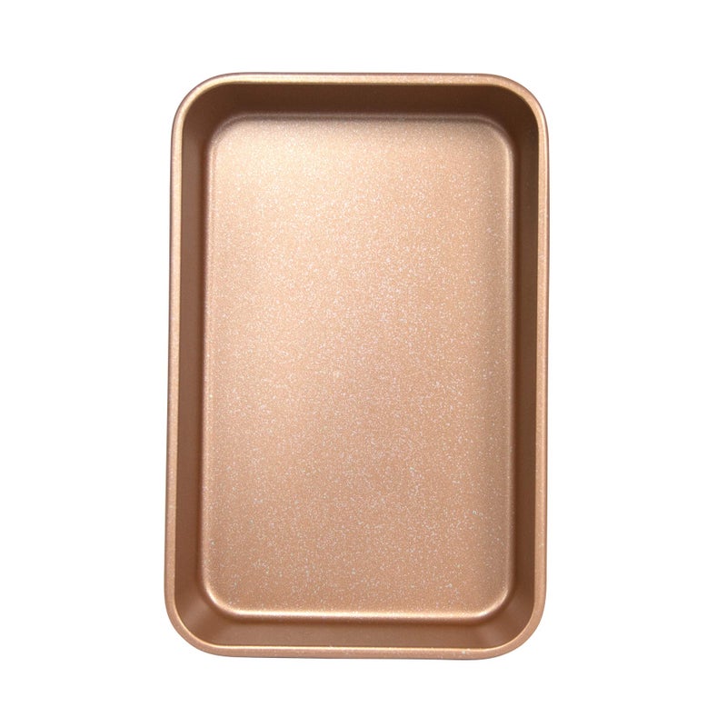 casaWare Toaster Oven Baking Pan 7 x 11-inch Ceramic Coated Non-Stick (Rose Gold Granite) - Image 2